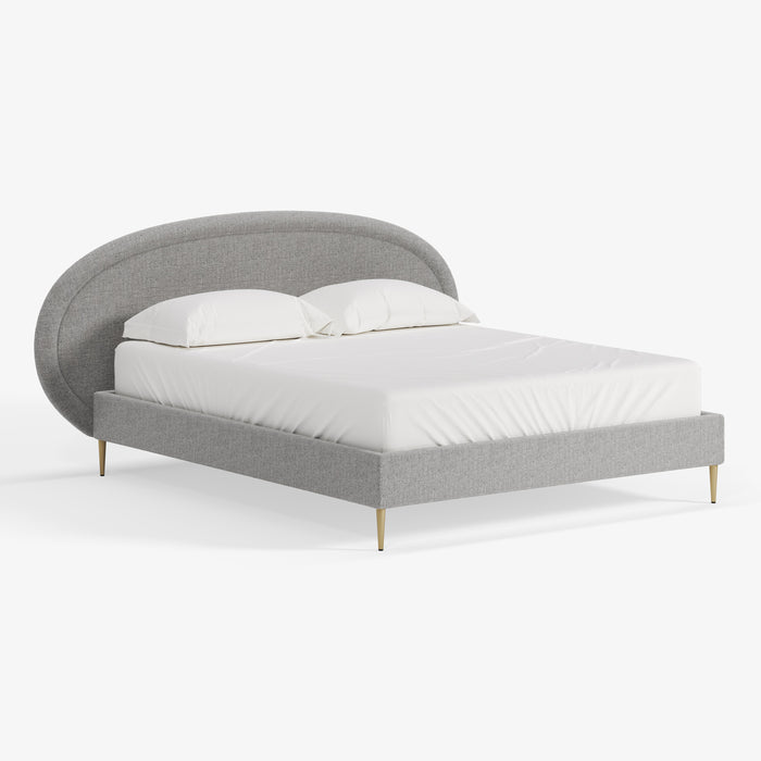 LIXIN | מיטה אקלקטית עם גב אליפטי