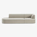 תמונה מזווית מספר 3 של המוצר EMETERIO | ספה תלת מושבית מעוגלת לסלון מבד בוקלה