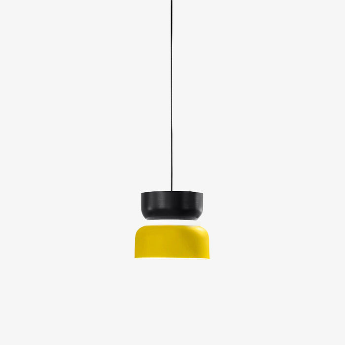 VITROM | מנורת תליה מודרנית בגווני צהוב, לבן ואפור