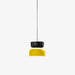 תמונה מזווית מספר 1 של המוצר VITROM | מנורת תליה מודרנית בגווני צהוב, לבן ואפור