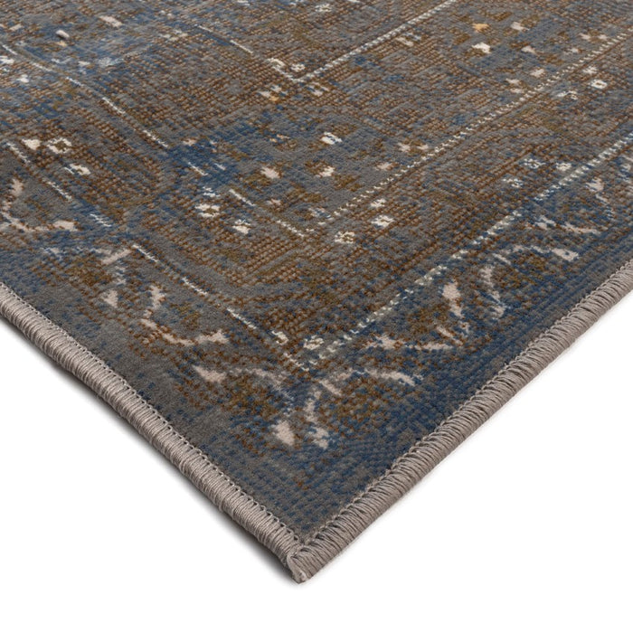 ALASSANE | שטיח אתני בגווני חום וכחול