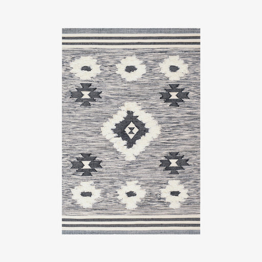 מעבר לעמוד מוצר VOS | שטיח 100% צמר בגווני אפור-שמנת