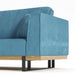תמונה מזווית מספר 6 של המוצר BOLPOP |  ספה דו מושבית בגוון כחול-טורקיז בבד אריג קטיפתי