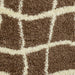 תמונה מזווית מספר 2 של המוצר KOBEW | שטיח מרובעים מודרני בגווני שמנת וחום