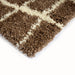 תמונה מזווית מספר 3 של המוצר KOBEW | שטיח מרובעים מודרני בגווני שמנת וחום