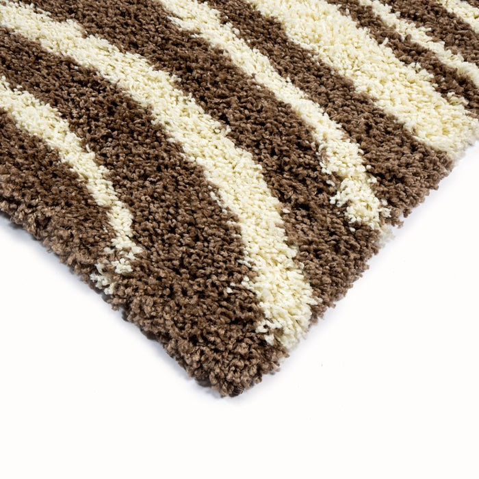KWABENE | שטיח פסים בגווני שמנת וחום