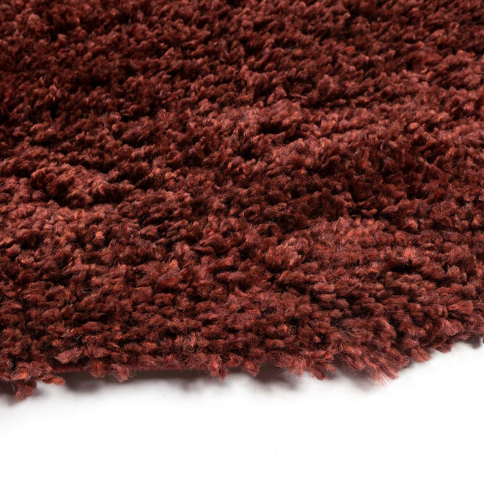 KWADWO | שטיח שאגי עגול בגוון בורדו