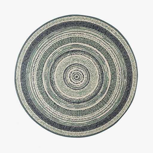 מעבר לעמוד מוצר Imogen | שטיח עגול בגווני ירוק, כחול ושמנת