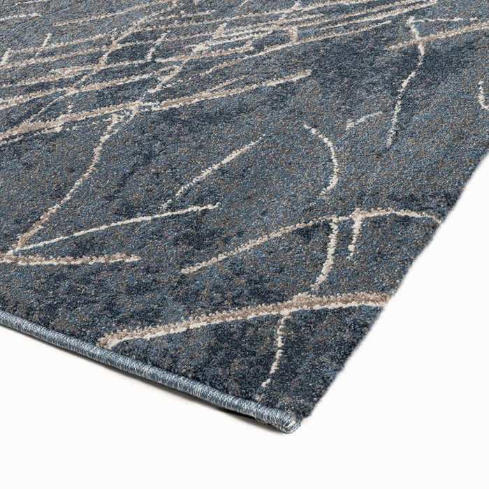 LORCAN | שטיח בעיצוב מודרני בגווני כחול ובז'