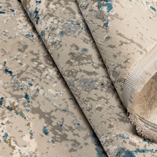 מעבר לעמוד מוצר DARIKI | שטיח מעוצב למסדרון בגווני בז' כחול ואפור