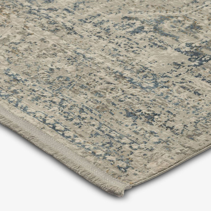 ADVIKA | שטיח מעוצב בגווני בז' כחול ואפור