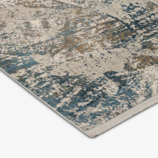 מעבר לעמוד מוצר BRINDU | שטיח מעוצב למסדרון בגווני בז' כחול ואפור