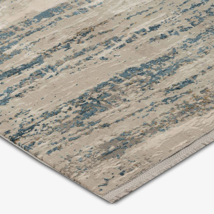 DAKSHI | שטיח מעוצב למסדרון בגווני בז' כחול ואפור