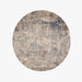 תמונה מזווית מספר 1 של המוצר DHARMI | שטיח עגול בעיצוב מופשט בגוונים של בז' וכחול