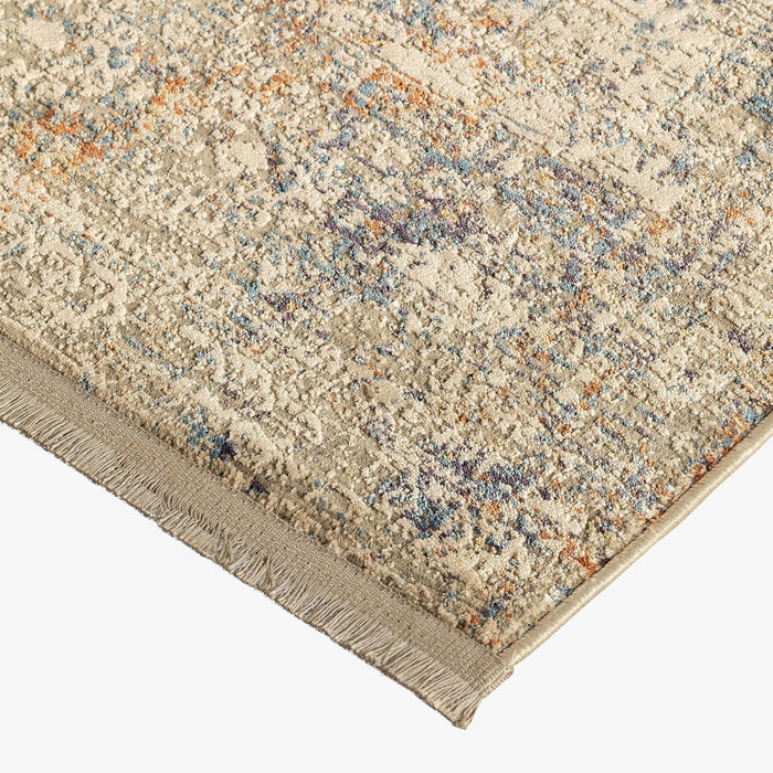 SORAYU | שטיח אתני למסדרון בגוונים של בז' וכחול