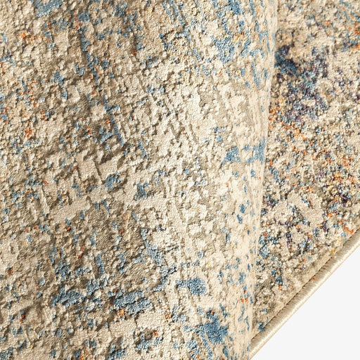מעבר לעמוד מוצר SORAYU | שטיח אתני למסדרון בגוונים של בז' וכחול