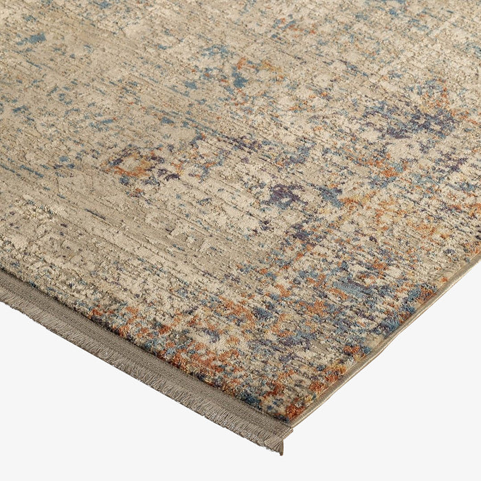 SORAYA | שטיח אתני מעוצב בגוונים של בז' וכחול