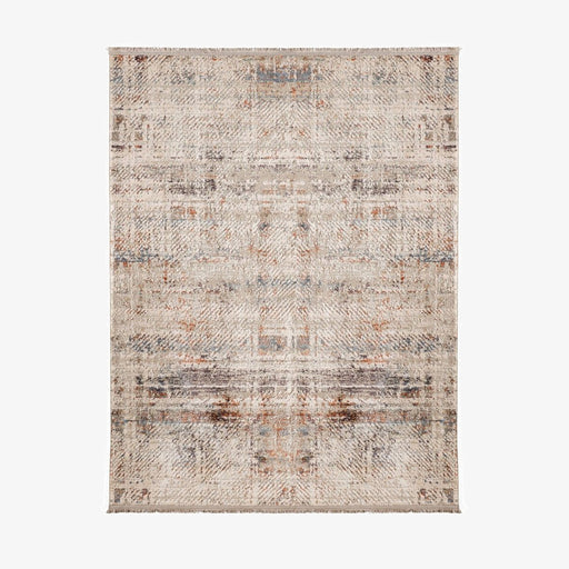 מעבר לעמוד מוצר ISHANI | שטיח מעוצב בגווני בז', כחול וסגול