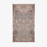 DHARMO | שטיח למסדרון בעיצוב מופשט בגוונים של בז' וכחול