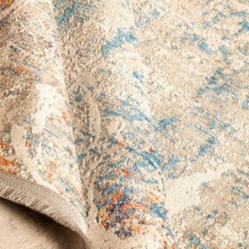 מעבר לעמוד מוצר DHARMA | שטיח בעיצוב מופשט בגוונים של בז' וכחול