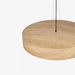 תמונה מזווית מספר 4 של המוצר DORI | מנורת תליה עגולה בגוון עץ טבעי