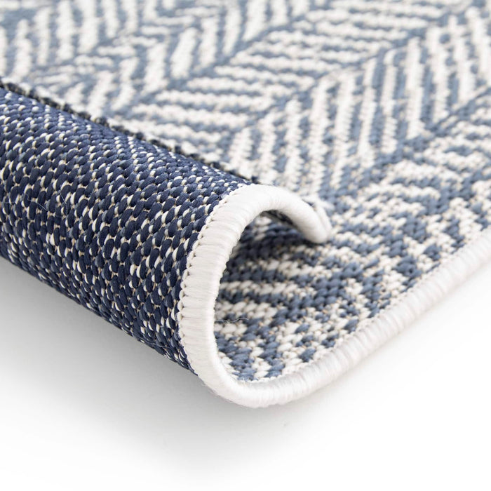 JANNIK | שטיח אקלקטי בגווני כחול ולבן