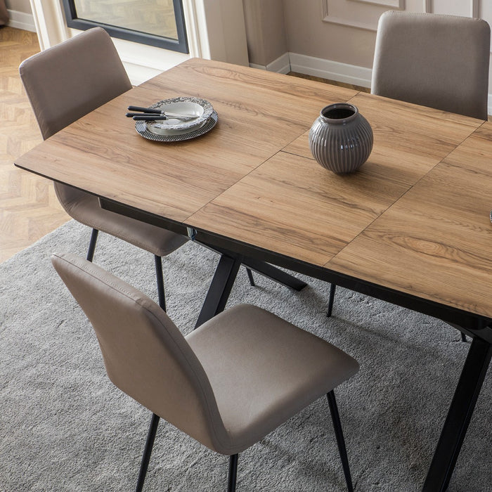 MEIL | שולחן נפתח לפינת אוכל מעץ וברזל