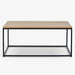 תמונה מזווית מספר 3 של המוצר MASVIDAL | שולחן סלון מרובע ונורדי עם פלטת עץ וברזל שחור