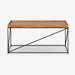 תמונה מזווית מספר 3 של המוצר FLASH | שולחן מלבני מעץ אלון בשילוב מסגרת מתכת מושחרת