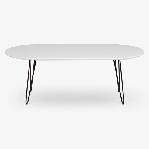 מעבר לעמוד מוצר BLAZE | שולחן אובאלי לסלון בגוון לבן