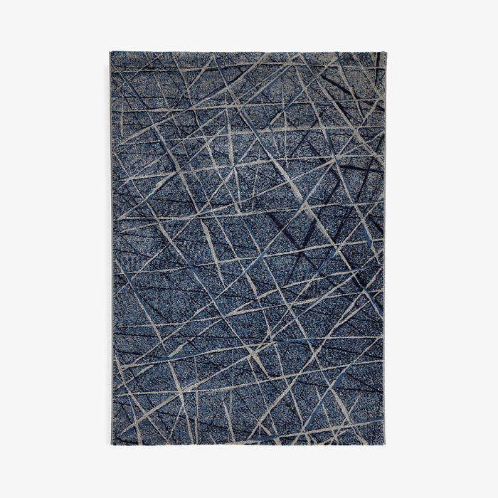 MEPHO | שטיח מעוצב בסגנון מודרני בגווני כחול ובז'