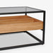 תמונה מזווית מספר 6 של המוצר MOTO | שולחן מלבני מברזל ועץ מחופה זכוכית