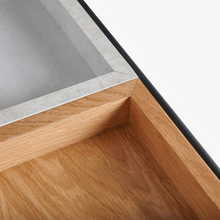 NORD | שולחן סלון מברזל עץ וגימור במראה שיש
