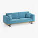 תמונה מזווית מספר 1 של המוצר BOLPOP |  ספה דו מושבית בגוון כחול-טורקיז בבד אריג קטיפתי