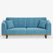 תמונה מזווית מספר 3 של המוצר BOLPOP |  ספה דו מושבית בגוון כחול-טורקיז בבד אריג קטיפתי