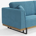 תמונה מזווית מספר 5 של המוצר BOLPOP |  ספה דו מושבית בגוון כחול-טורקיז בבד אריג קטיפתי