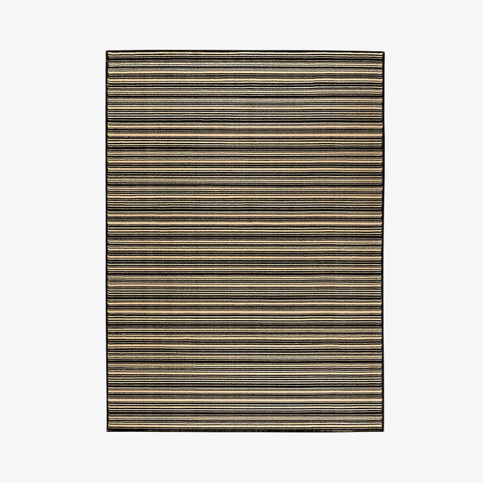 FAOLAN | שטיח פסים בגווני שחור ושמנת