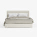 תמונה מזווית מספר 3 של המוצר BANYAN | מיטה מרופדת בגוון שמנת עם גב כריות כפול ומעוצב