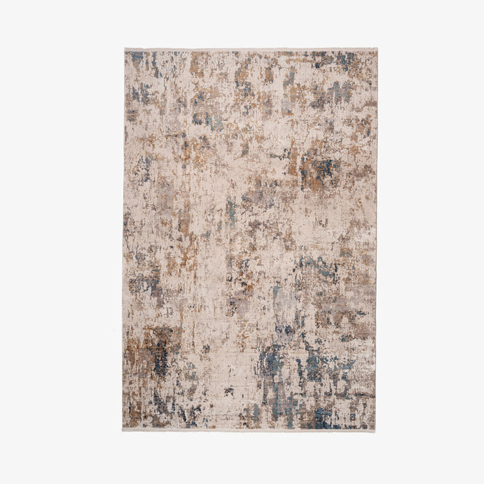BERHAN | שטיח מודרני בגווני חום ונגיעות כחול