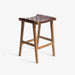 תמונה מזווית מספר 1 של המוצר HALLIE BAR STOOL | כיסא בר מעץ בשילוב רצועות עור