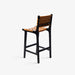 תמונה מזווית מספר 3 של המוצר Karrah | כיסא בר שחור בשילוב רצועות עור