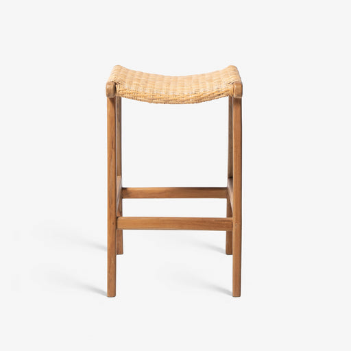 מעבר לעמוד מוצר Nisse | כיסא בר ללא משענת בשילוב ראטן בגוון טבעי