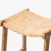 תמונה מזווית מספר 3 של המוצר Nisse | כיסא בר ללא משענת בשילוב ראטן בגוון טבעי