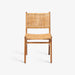 תמונה מזווית מספר 2 של המוצר MALIN | כיסא מעץ טיק מלא בשילוב ראטן בגוון טבעי