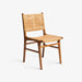 תמונה מזווית מספר 1 של המוצר MALIN | כיסא מעץ טיק מלא בשילוב ראטן בגוון טבעי