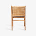 תמונה מזווית מספר 4 של המוצר MALIN | כיסא מעץ טיק מלא בשילוב ראטן בגוון טבעי