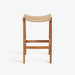 תמונה מזווית מספר 2 של המוצר Nissa | כיסא בר ללא משענת בשילוב ראטן בגוון טבעי בהיר