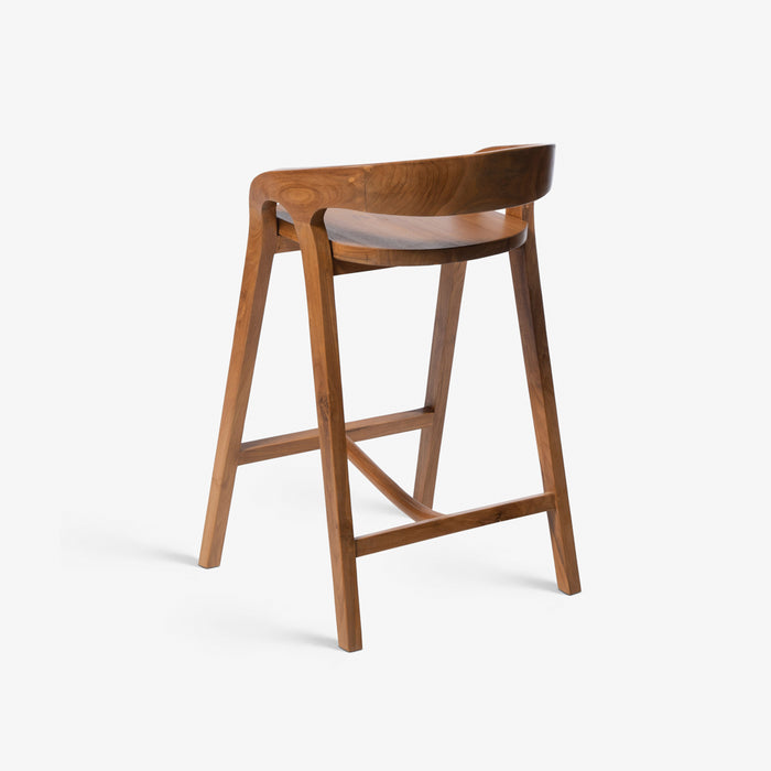 KLAIR | כיסא בר נורדי עם משענת מעוגלת