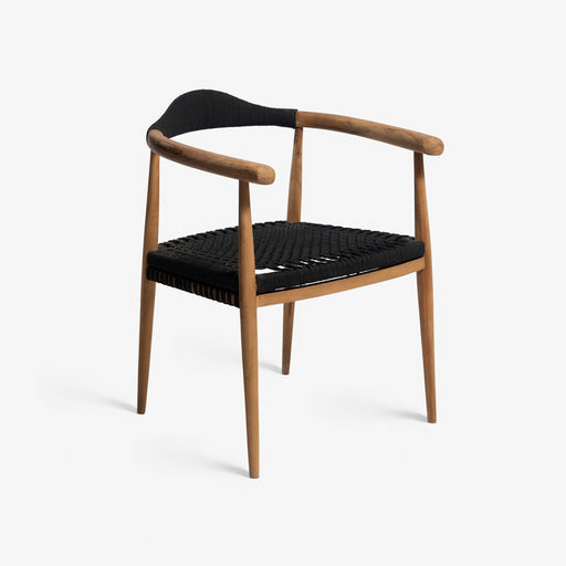מעבר לעמוד מוצר Maj | כיסא בסגנון כפרי בשילוב חבלים בגוון שחור
