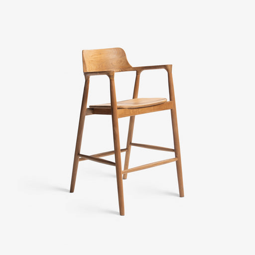 מעבר לעמוד מוצר Marny Bar Stool | כיסא בר מודרני מעץ טיק מלא